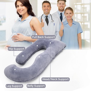 Oreiller de grossesse en forme de U personnalisé pour un soutien complet du corps, ensemble d'oreillers de maternité - Product Image 4