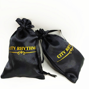 Hot Sell OEM Customizable Logo Satin <b>Drawstring</b> Jewelry <b>Pouch</b> High Quality Gift Promotions Jewelry <b>Pouch</b> Wig Dust Bag - Product Image 1