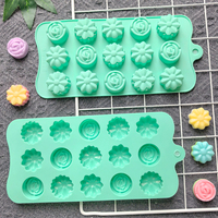 15-Loch Blumenförmige Schokoladenform, Silikon-Bonbonform, Keks-Eisform, Kuchendekoration, DIY-Wachsblock-Herstellung