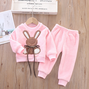Vêtements d'hiver pour enfants, vêtements pour enfants, pyjamas pour bébés, petits lapins, vêtements d'hiver pour filles, ensembles pour garçons, vêtements de maison - Product Image 6
