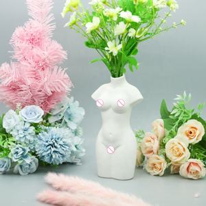 Florero con forma de cuerpo para mujer, jardinera con forma de cuerpo para mujer, <span class=keywords><strong>maceta</strong></span> Bohemia para el rostro, <span class=keywords><strong>maceta</strong></span> para flores, jarrones para la cabeza bohemios, decoración feminista para el <span class=keywords><strong>busto</strong></span> - Product Image 3