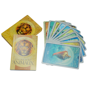 YHD de alta calidad, impresión al por mayor personalizada, cartas de tarot de oráculo de papel negro con folleto - Product Image 5