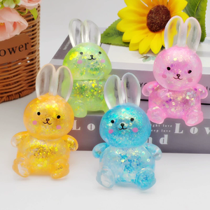 HY Jouet anti-stress à presser en maltose, best-seller, en forme d'animal (salamandre, capybara, patte de chat) avec paillettes et motif dessin animé - Product Image 3