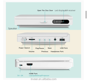 Inveer Đầu Đĩa DVD <span class=keywords><strong>CD</strong></span> <span class=keywords><strong>Mini</strong></span> Cấp Nguồn <span class=keywords><strong>USB</strong></span> C Mới Có Loa Và Mô Hình Chức Năng Đa Phương Tiện M3S - Product Image 6