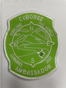 Chapeau de créateur cool tissu sergé de qualité supérieure tissé Logo brodé complet patchs thermocollants Badges de broderie tissés - Product Image 3