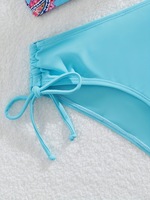 Ensemble bikini deux pièces taille haute push-up pour femme, grande taille, personnalisé OEM/ODM, pour l'été, avec contrôle du ventre - Maillot de bain enveloppant