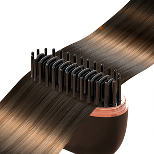 مكواة فرد الشعر اللاسلكية الصغيرة والمحمولة للمنزل والفندق، تصميم جديد مضاد للكهرباء الساكنة بالأيونات السالبة، فرشاة كهربائية من النايلون مناسبة للسفر - Product Image 4