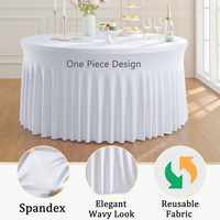 Nappe extensible personnalisée, jupe de table ronde en spandex pour événements professionnels et fêtes