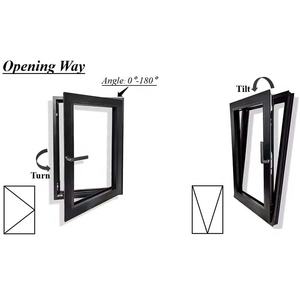 Fenêtre en aluminium triple <span class=keywords><strong>vitrage</strong></span> à rupture de pont thermique, <span class=keywords><strong>anti</strong></span>-<span class=keywords><strong>bruit</strong></span>, personnalisable, avec système de verre inclinable et pivotant, verrouillable - Product Image 2