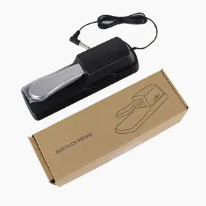 Universal Sustain Pedal For Electronic Keyboards And Digital Pianos With Polarity Switch Anti-Slip Rubber Bottom
