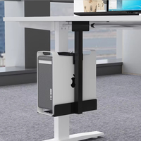 Support universel pour unité centrale de bureau, support de boîtier PC sous le bureau, support mural latéral pour CPU, support d'ordinateur réglable, support de boîtier d'unité centrale, support de fixation