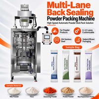 Machine d'emballage automatique de sachets de poudre de remplacement de repas 10g 20g à 6 voies, scellage arrière, pour protéines et fibres alimentaires
