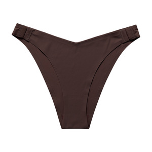 Mutandine di seta di ghiaccio <span class=keywords><strong>senza</strong></span> <span class=keywords><strong>cuciture</strong></span> Sexy da donna plus-size semplice e intimo a vita bassa in cotone ad asciugatura rapida <span class=keywords><strong>senza</strong></span> take off <span class=keywords><strong>slip</strong></span> da donna - Product Image 4