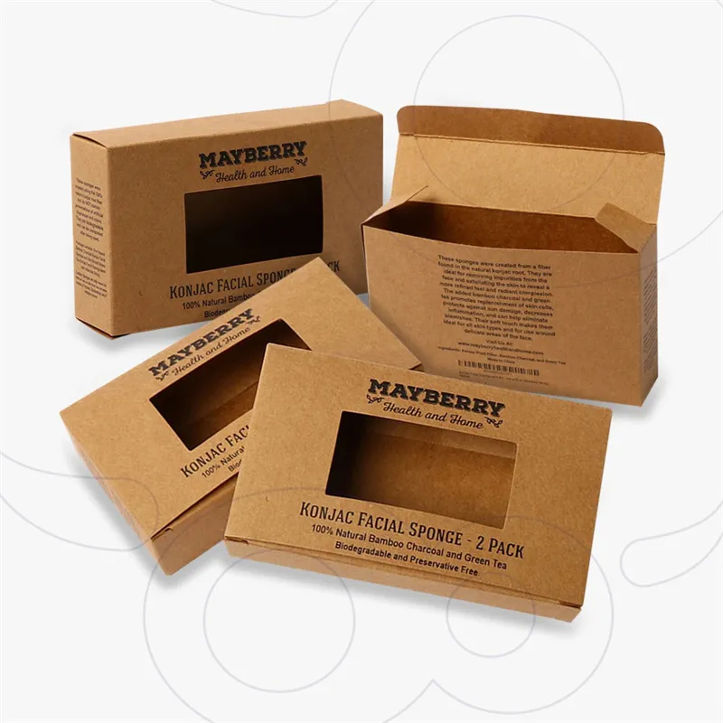 Impressão personalizada Caixa De Papel Kraft Papel Kraft Atacado Caixa De Embalagem De Travesseiro Rectangle Matte & Glossy & Envernizamento 500 Pcs