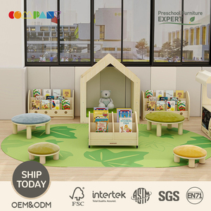 Meubles <span class=keywords><strong>de</strong></span> garderie modernes en bois COMPANY, coin lecture, étagère à livres pour tout-petits, crèche, salle <span class=keywords><strong>de</strong></span> classe Montessori - Product Image 1