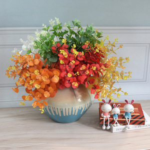 Bouquet de fleurs d'eucalyptus artificielles 49 cm, fleurs en soie, décoration de mariage, décoration extérieure, décoration de la maison - Product Image 4