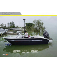 ZM TECH Bateau de plaisance de luxe en alliage d'aluminium, petit bateau d'assaut, bateau de pêche individuel pour activités de plein air et observation de la rivière