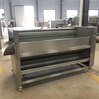 Automatische groente-spiraalborstelrol aardappel schilmachine 1-2-3-4000kg/u