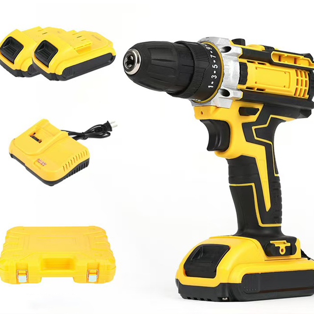 Professional Industrial Grade Lithium Cordless Drill Set with Li-lon Battery OEM/ODM Support for Repair Use