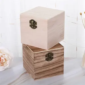 Винтажная Подарочная коробка-раскладушка из массива дерева в ретро-стиле деревянная коробка для хранения ювелирных изделий