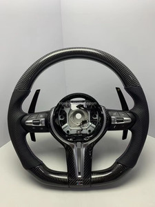 Volante Deportivo Personalizado en Fibra de Carbono y Cuero para G20, Serie 1, X3, M3, M4, con Pantalla LED y Costuras Personalizadas - Product Image 2