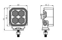Feux de route LED 2/3/4 pouces, faisceau spot/diffuse, homologués ECE, 12V 24V, auxiliaires, pour 4x4, camion, SUV, tracteur, tout-terrain