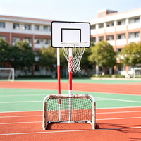 Structure Métallique 2-en-1 : Ensemble de Jeu Basket et Football Portable et Réglable pour Entraînement Sportif en Extérieur – Vente Directe Usine