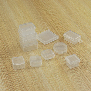 Transparent Plastic Storage <b>Boxes</b> <b>Small</b> Organizers For Jewelry Earplugs 5cm Inner Hollow Series <b>With</b> <b>Lid</b> Desktop Container - Product Image 2