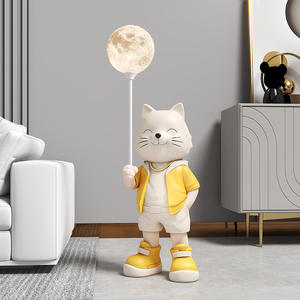 रचनात्मक बिल्ली राल प्यार फर्श आभूषण बड़े लिविंग रूम सजावट बड़े लिविंग रूम सजावट हस्तनिर्मित हाथ से पेंट की गई - Product Image 5