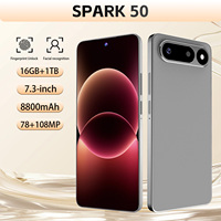 Spark 50 Harga Pabrik Ponsel Pintar Android 5G Versi Global 2026 16GB 1TB Layar 7.3 Inci Baterai 8000mAh Kamera 108MP Face