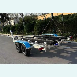 <span class=keywords><strong>Remorque</strong></span> de <span class=keywords><strong>bateau</strong></span> en aluminium avec essieux tandem de 27 pieds (8,2 m), lits superposés en bois, frein hydraulique, VIN CE DOT pour le transport et le déplacement de bateaux - Product Image 2