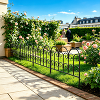 Panneau de clôture de jardin en métal robuste recouvert de PVC, treillis décoratif pour plantes grimpantes, pour jardinière extérieure, bordure de fleurs, vert