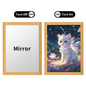 Cadre photo A4 pour chat mignon, art mural DIY avec LED, peinture <span class=keywords><strong>manga</strong></span> très demandée, support en toile acrylique pour décoration intérieure - Product Image 2