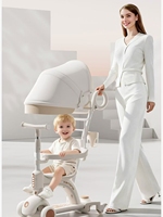 Trottinette multifonctionnelle 6 en 1 pour bébé, poussette avec auvent solaire, musique légère, roues rotatives à 360°, guidon réglable, pour enfant de 1 à 6 ans