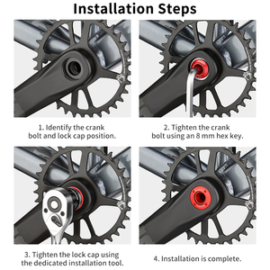 MUQZI Cubierta de biela de bicicleta Herramienta de reparación de biela de ciclismo Tornillo de brazo de biela M18 para biela <span class=keywords><strong>Sram</strong></span> DUB - Product Image 5