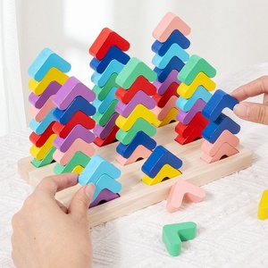 Farberkennungs-Klassifizierungs-Stapel-Sortier-Holzpuzzle-Spiel für Kinder (4-6 Jahre) Frühpädagogisch EN71-Zertifiziert Neu - Product Image 3