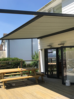 Pergola extérieure imperméable - Aluminium bioclimatique 5X3 - Toit de pergola électrique