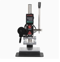 Machine à embosser le cuir PVC de bureau faite à la main, machine de dorure à chaud personnalisée, 220V, numérique, pour cuir, avec nouvelle boîte de vitesses moteur