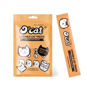 Fábrica personalizada al por mayor comida húmeda pollo cangrejo sabores gato golosinas tiras naturales para gatos bocadillos gato golosinas lamibles - Product Image 1