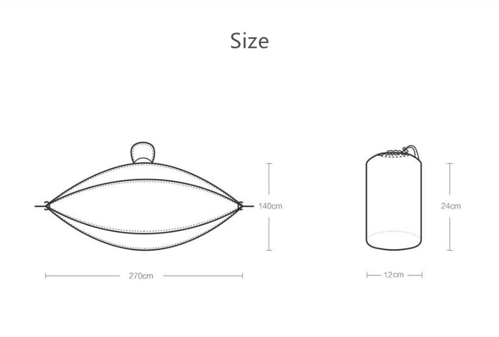 Original XIAOMI Zaofeng Hammock Swing Bed Mosquito Hammocks Max Load 300KG for Outdoor Camping Swings