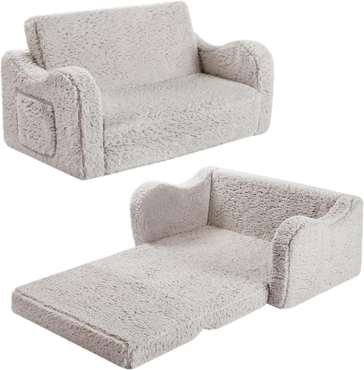 Vente en Gros Chaise Canapé Enfant Pliable en Mousse Canapés-lits 2 en 1 en peluche pour Garçons et Filles