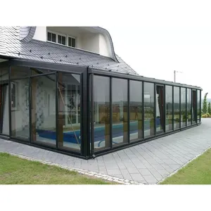 铝制独立式预制温室花园日光浴室天井围栏日光浴室