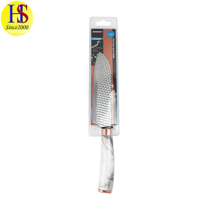 7 pouces En Acier Damas Marbre Poignée Nouvelle Conception Logo Cuisine Santoku <span class=keywords><strong>Couteau</strong></span> - Product Image 1