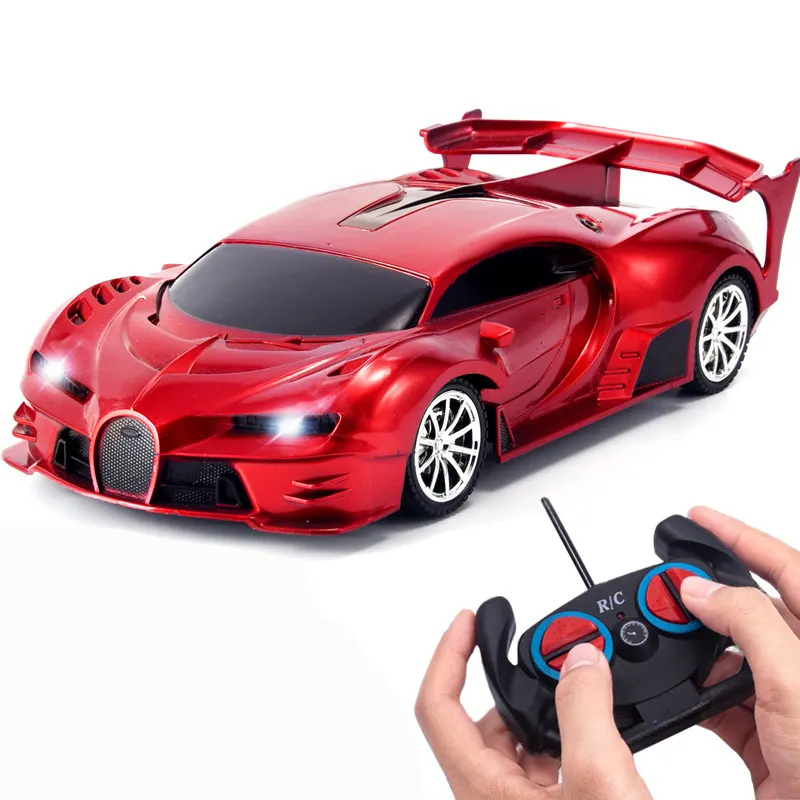 Factory Direct Sales Charging Four-way Light Wireless Drift Remote Control Car Puzzle Boy Electric Children's Toy Car