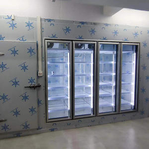 Chambre froide en verre: vitrine + entrepôt réfrigéré intégré, pour exposer/conserver fruits, légumes, boissons, fleurs. - Product Image 4