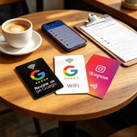 بطاقة NFC مخصصة من البولي فينيل كلوريد مع رمز QR للتسويق عبر وسائل التواصل الاجتماعي