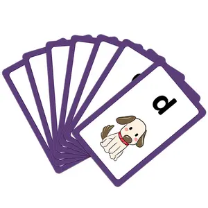 Senfutong Carte da Gioco Personalizzate con 26 Lettere dell'Alfabeto Inglese e Animali Cartoon per l'Apprendimento dei Bambini, Carte Educative Precoci - Product Image 3