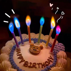 Bougies d'anniversaire LANJO en cire de paraffine à changement de couleur, multicolores, pour événements intérieurs - Faites à la main, non toxiques - Product Image 3