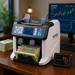 Contador de Dinero Multidivisa Vevor, Velocidad de 1000 Billetes, Detección UV IR 2CIS, Detector de Billetes Falsos de Grado Comercial, Clasificador Automático - Product Image 2