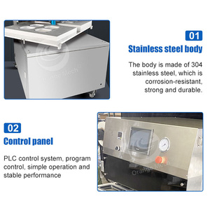 Orme nhỏ bảng Top phim da gói Thịt gói niêm phong thực phẩm tự động Khay chân không và con dấu máy - Product Image 4